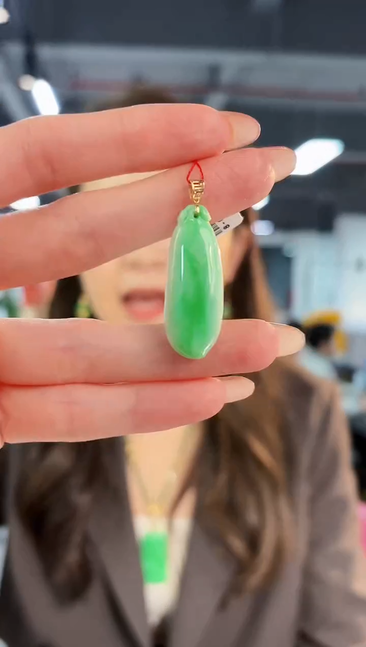 【闪购商品】翡翠颈饰18K金镶嵌缅料A货/支持复检/一件