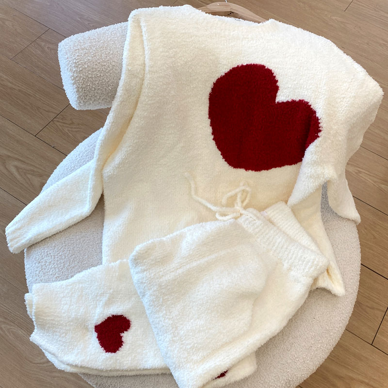 【阿苏专属】秋冬软绵绵心心相印保暖睡衣家居服