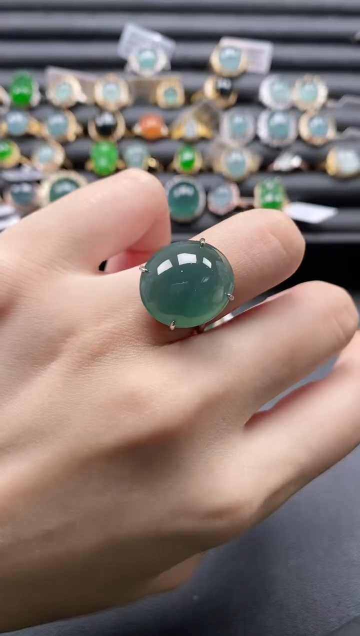 【闪购商品】翡翠戒指银S925镶嵌1111