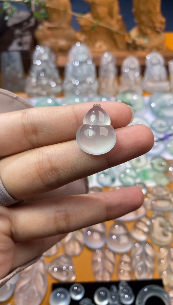 【闪购商品】定制翡翠未镶嵌葫芦20.8*15.8*7.2