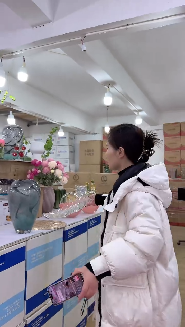 【闪购商品】无铅玻璃美全花器-h-早10 树叶