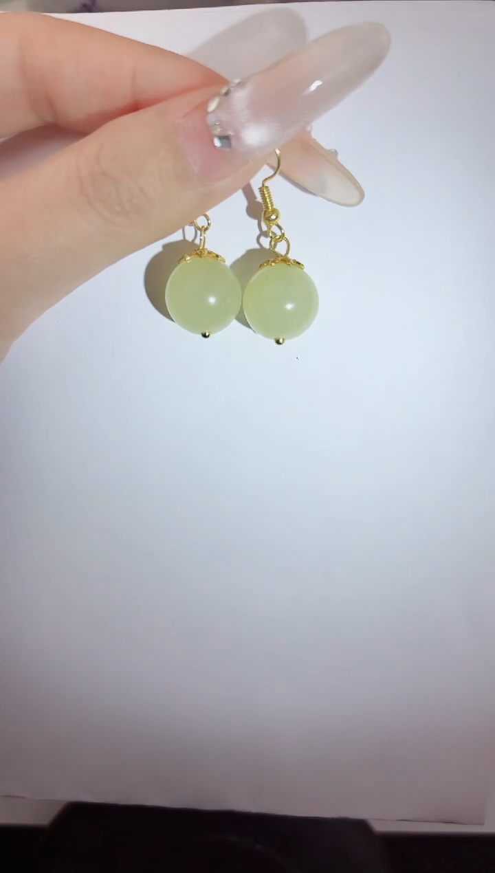 未镶嵌石英质玉耳坠嗨购微色差T