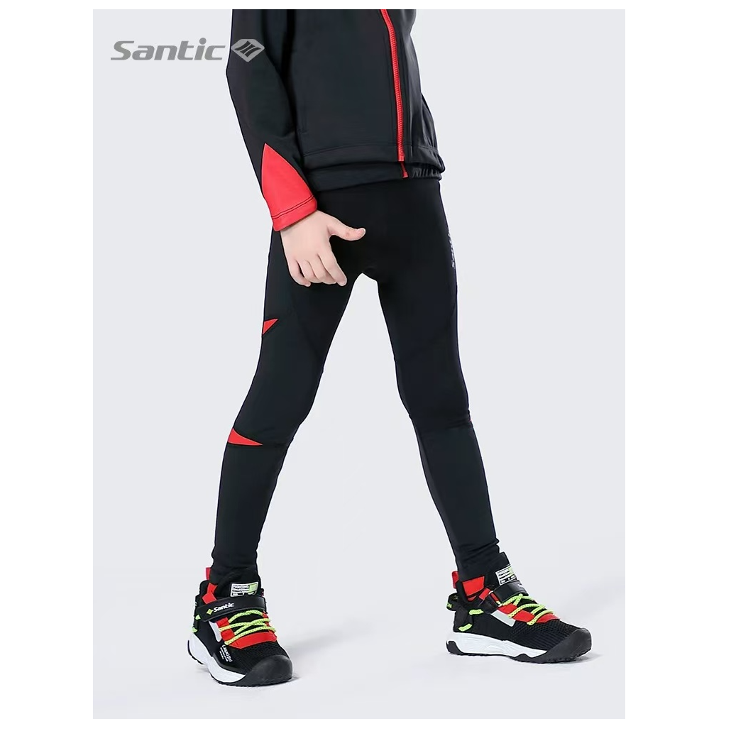 Santic森地客儿童加绒骑行裤秋冬平衡车冬季抓绒山地骑行服米勒