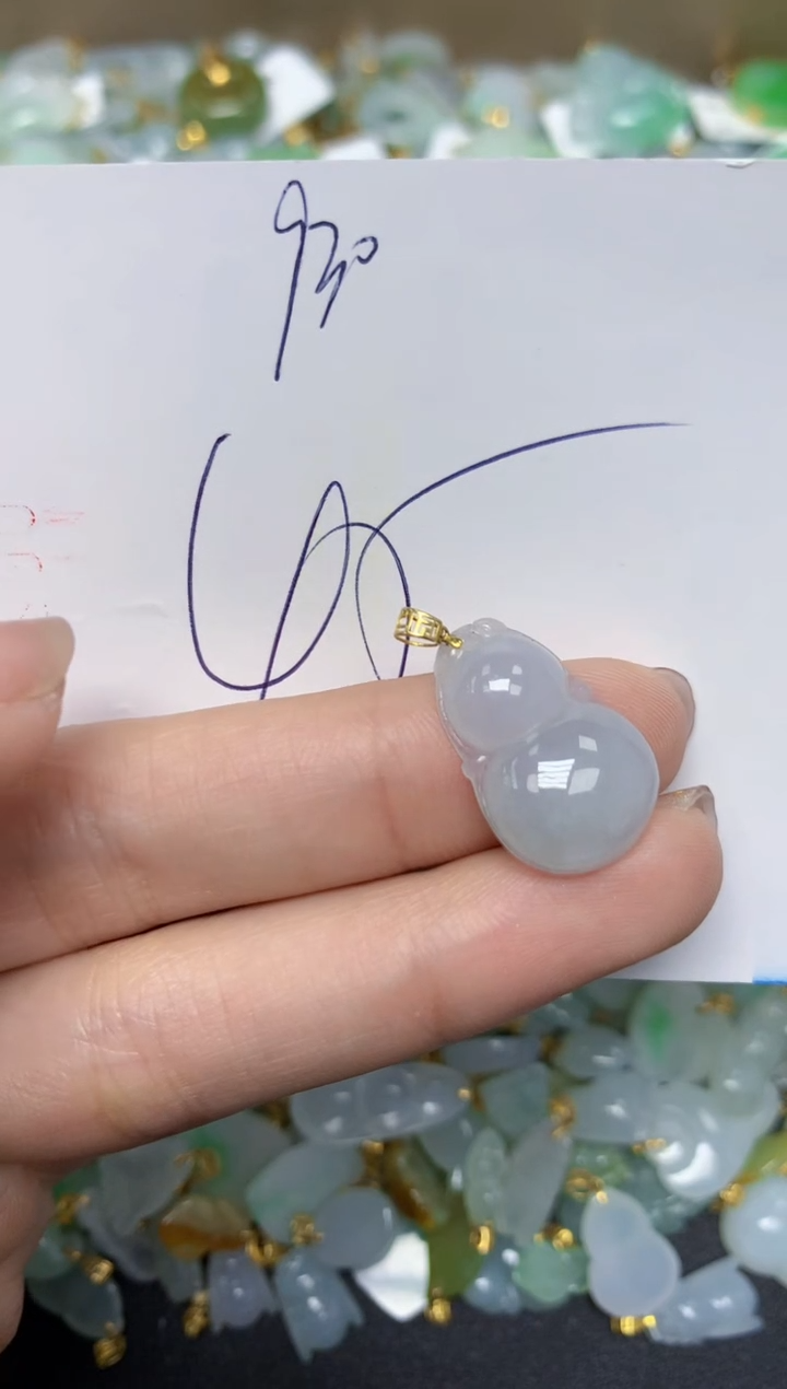 【闪购商品】翡翠颈饰18K金镶嵌 天然翡翠A货