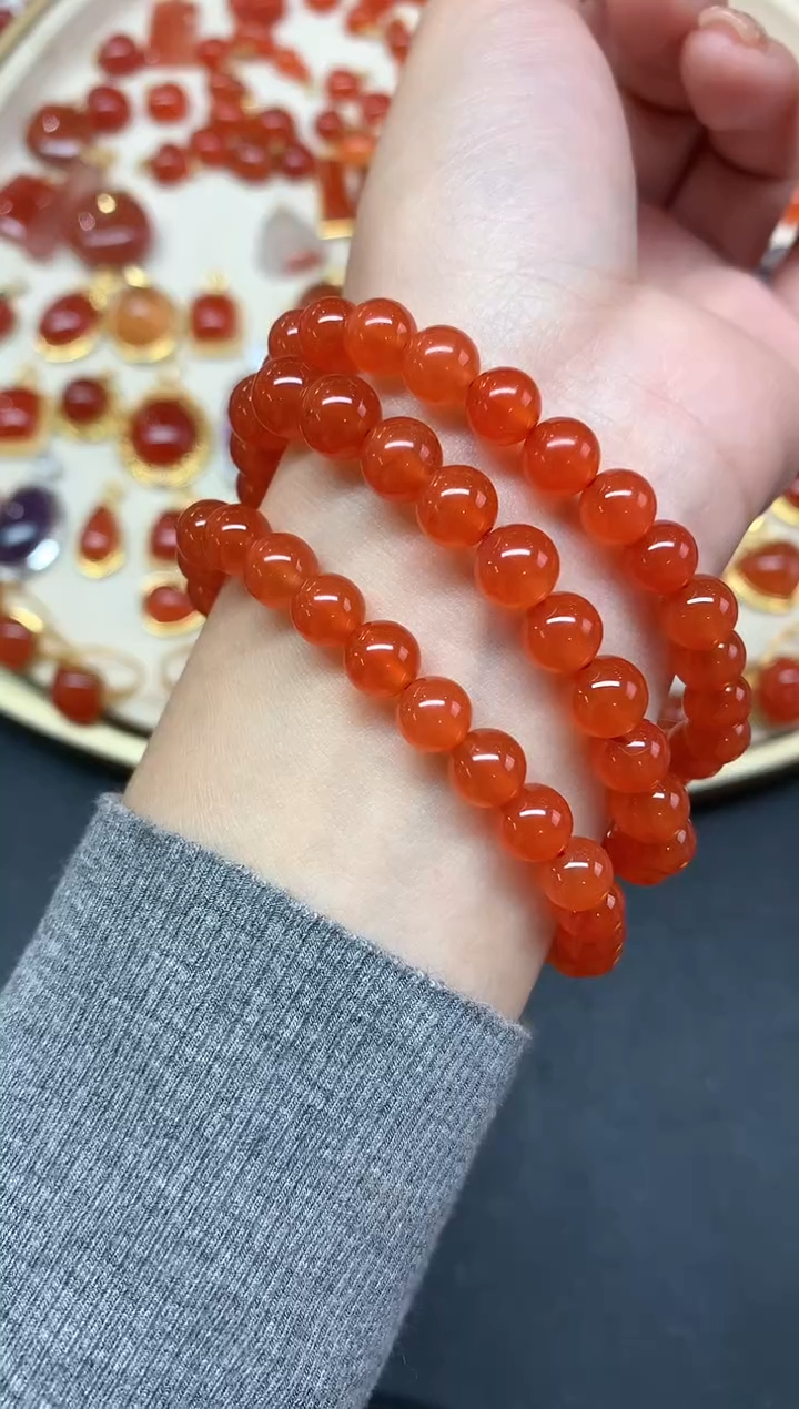 【闪购商品】南红玛瑙手串未镶嵌手串多样性发其一A127|2980