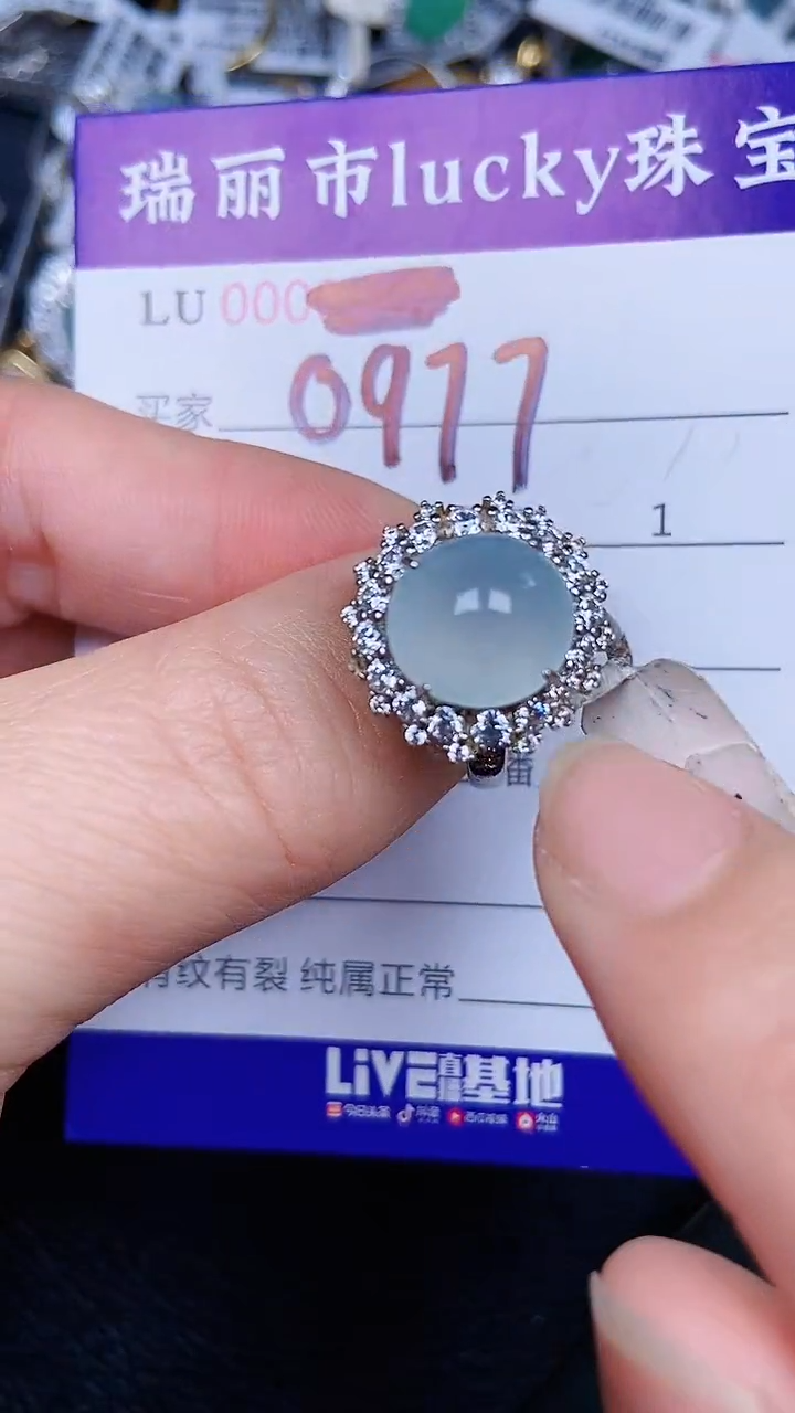 颈饰银S925镶嵌翡翠0977