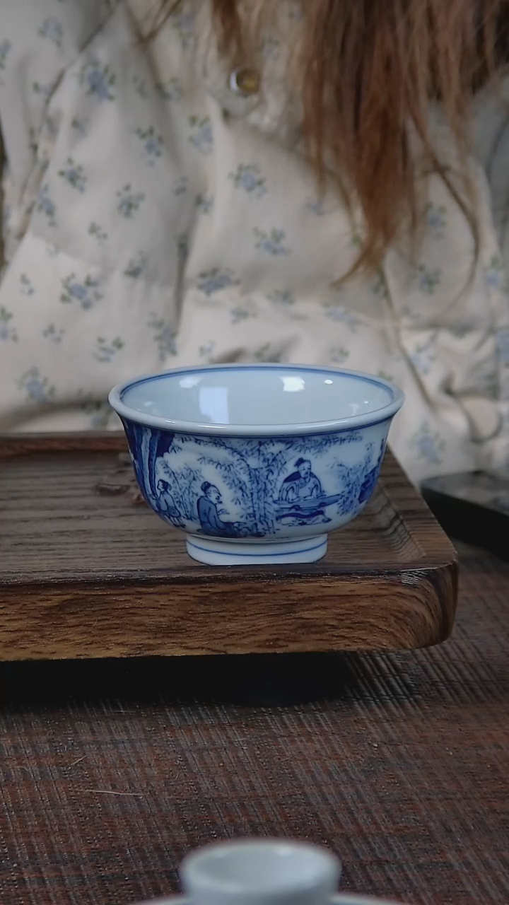 【闪购商品】折葵非器手工手绘竹林七贤大压手杯福利价