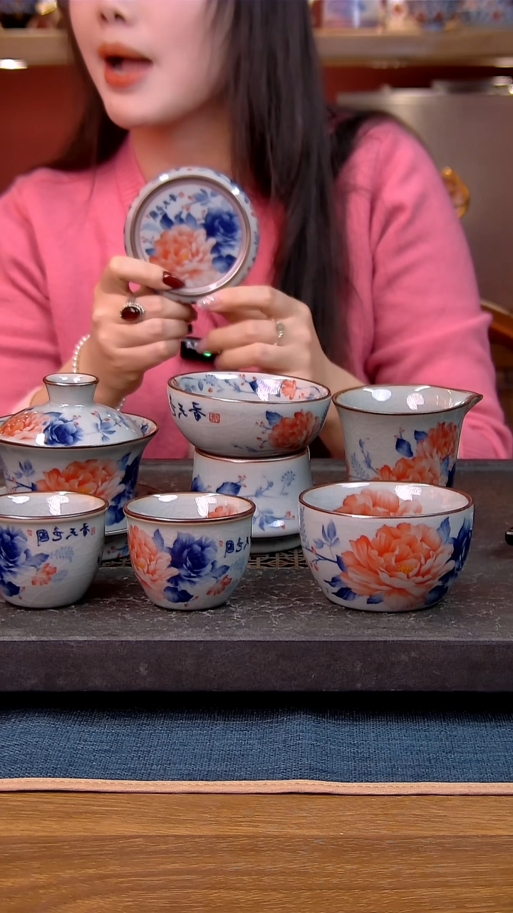 简装家用款7件套 老陶泥开片纹陶瓷茶具