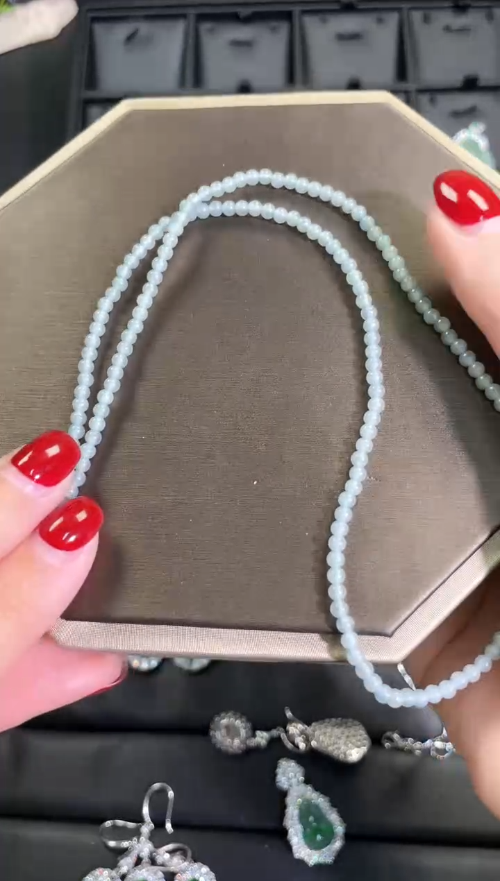 【闪购商品】翡翠项链银S925镶嵌翡翠项链