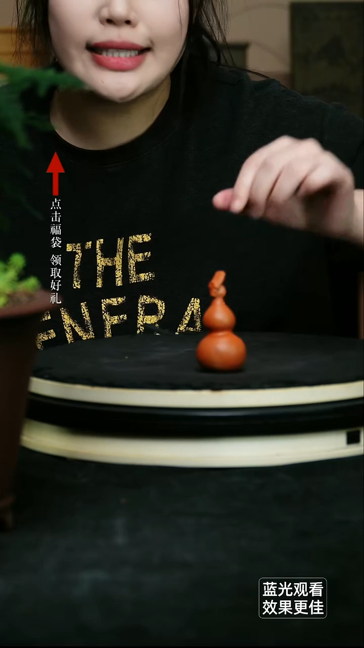 紫砂花盆紫砂茶宠段泥葫芦一只