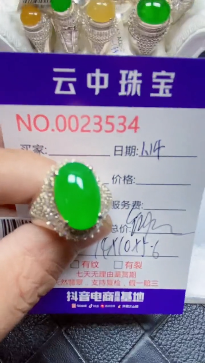 【闪购商品】翡翠戒指未镶嵌/35340000