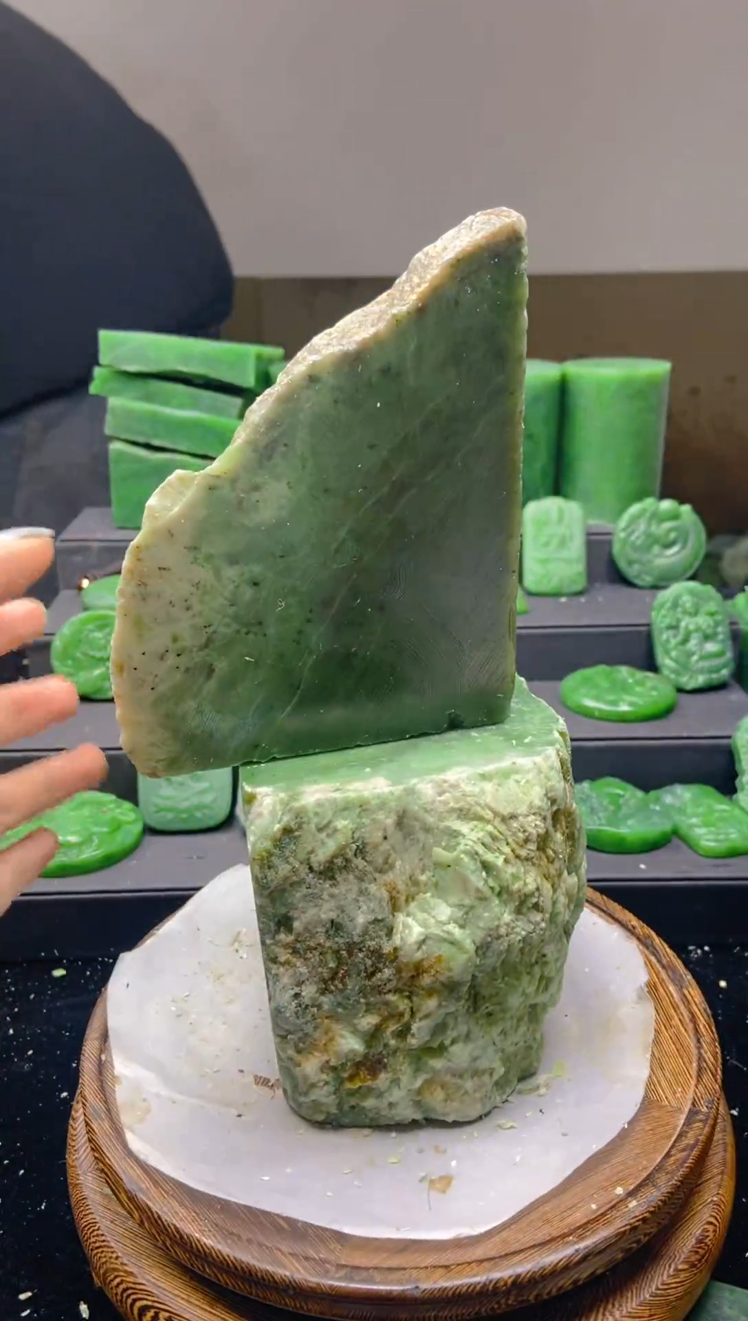 未镶嵌和田玉珠宝半成品1