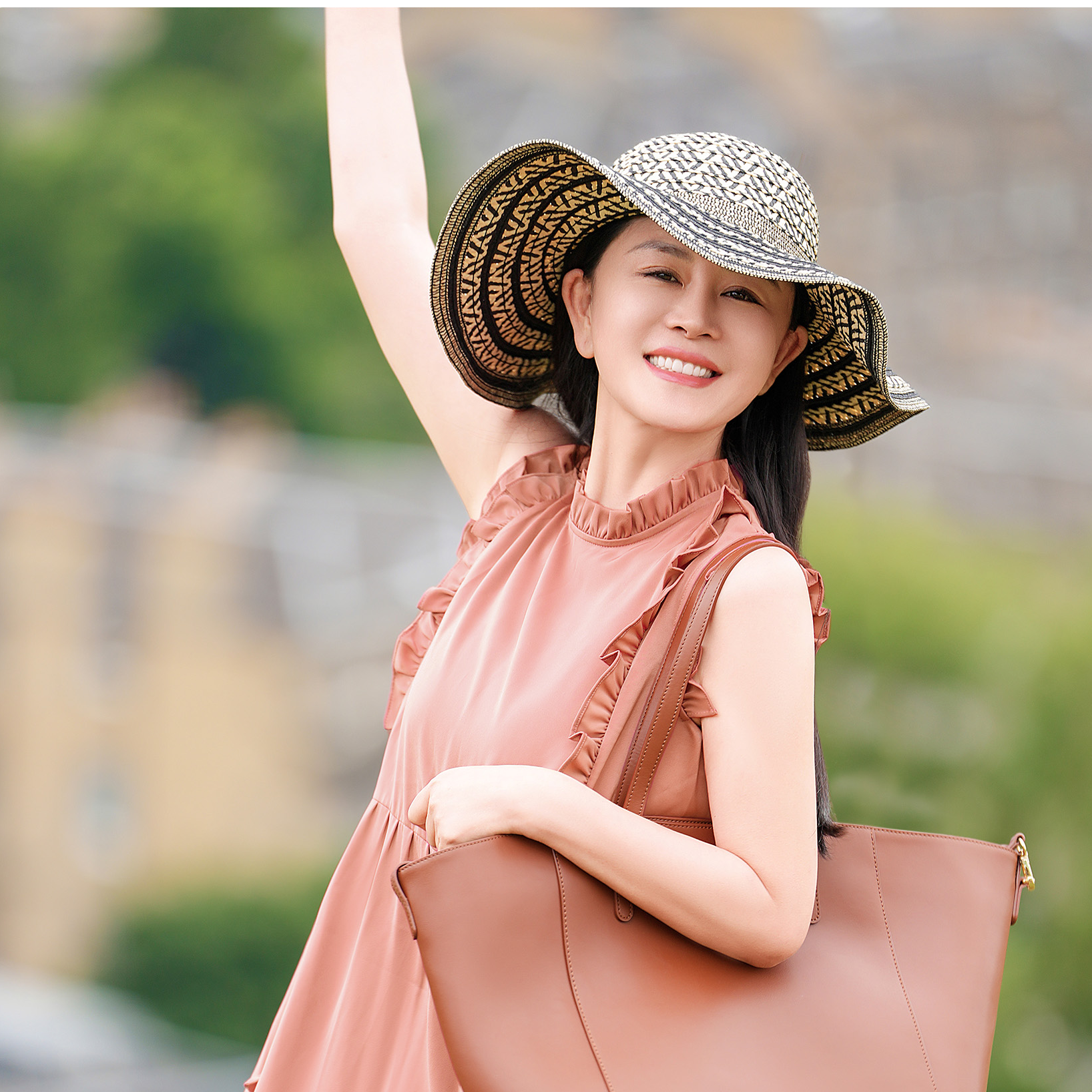 安妮果冻连衣裙 夜粉色 柔粉色 彩色点王璇原创设计