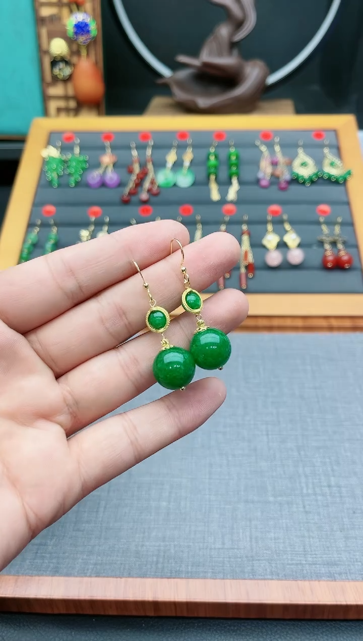 【闪购商品】玛瑙/玉髓耳钉银S925镶嵌315000