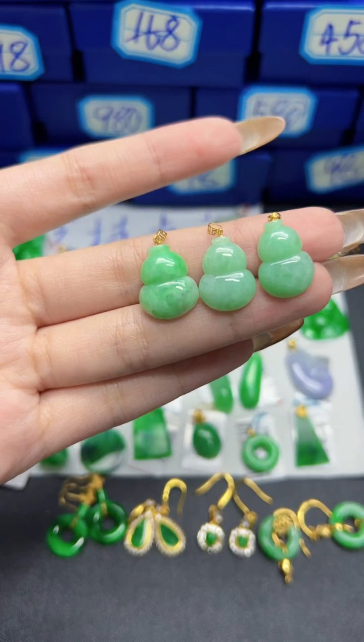 【闪购商品】翡翠颈饰18K金镶嵌Y缅料A货/多样性发货/一件