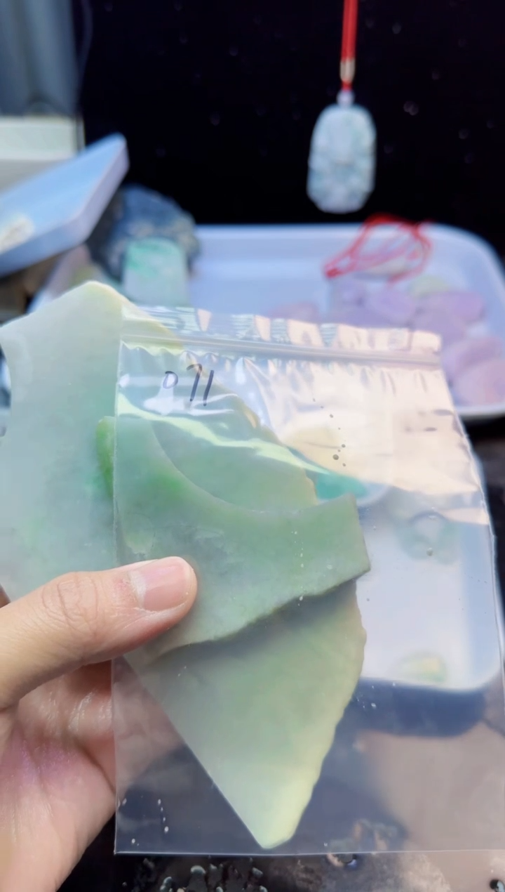 颈饰未镶嵌翡翠071天然A货翡翠