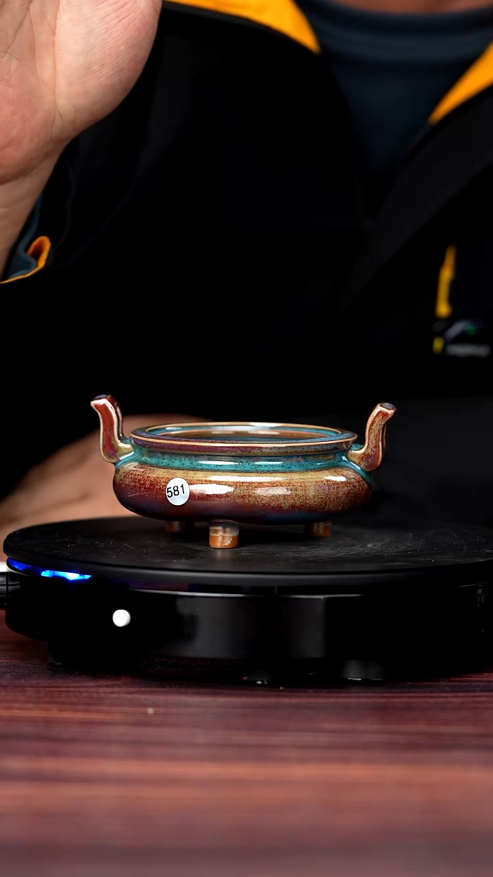 壶钧瓷581#盼龙窑一级品原矿钧瓷宣德炉