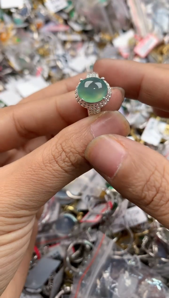 未镶嵌戒指翡翠1313---6