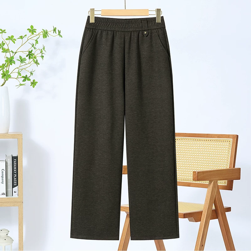 5829【长96】毛呢阔腿裤女秋冬显瘦休闲裤【以直播间实物为准】【C3】