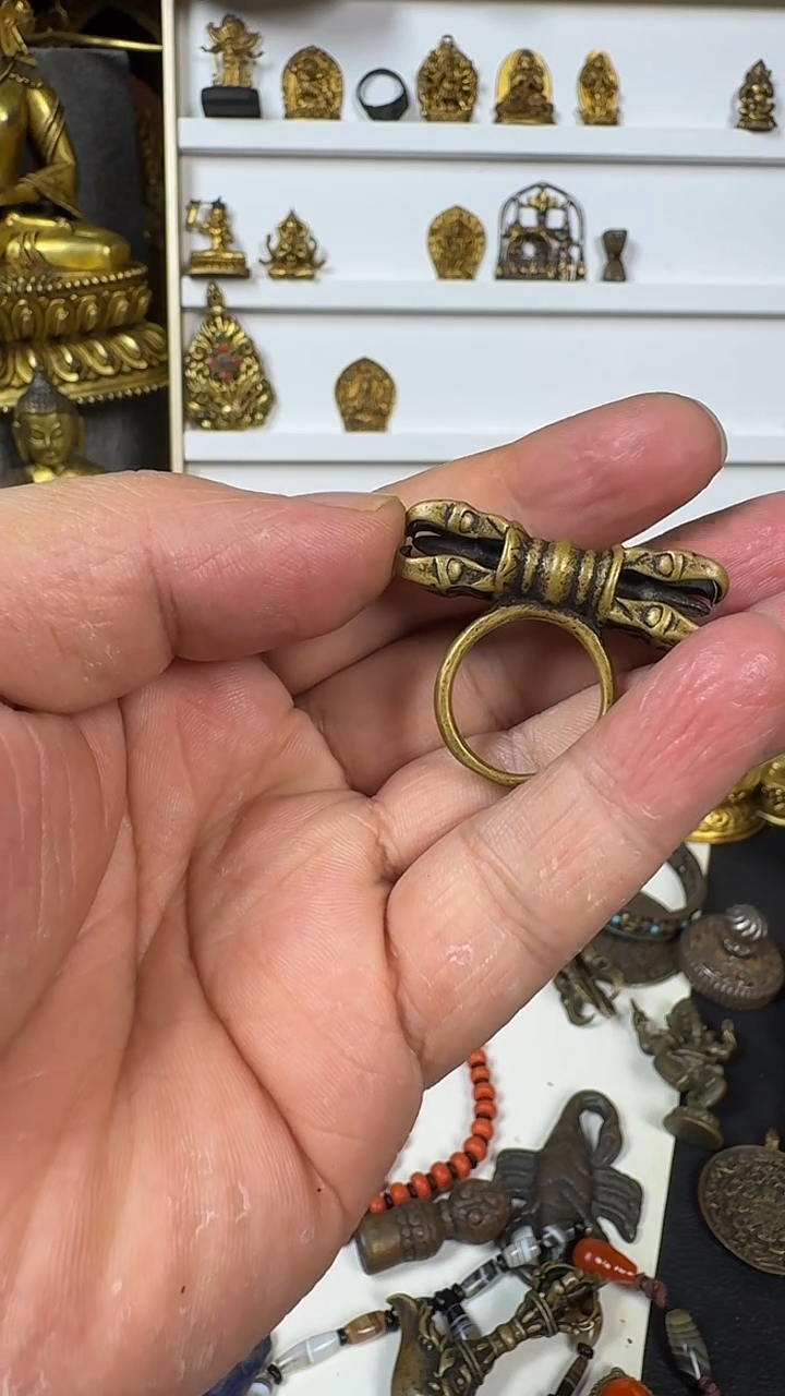 铜喜马拉雅艺术五股金刚杵