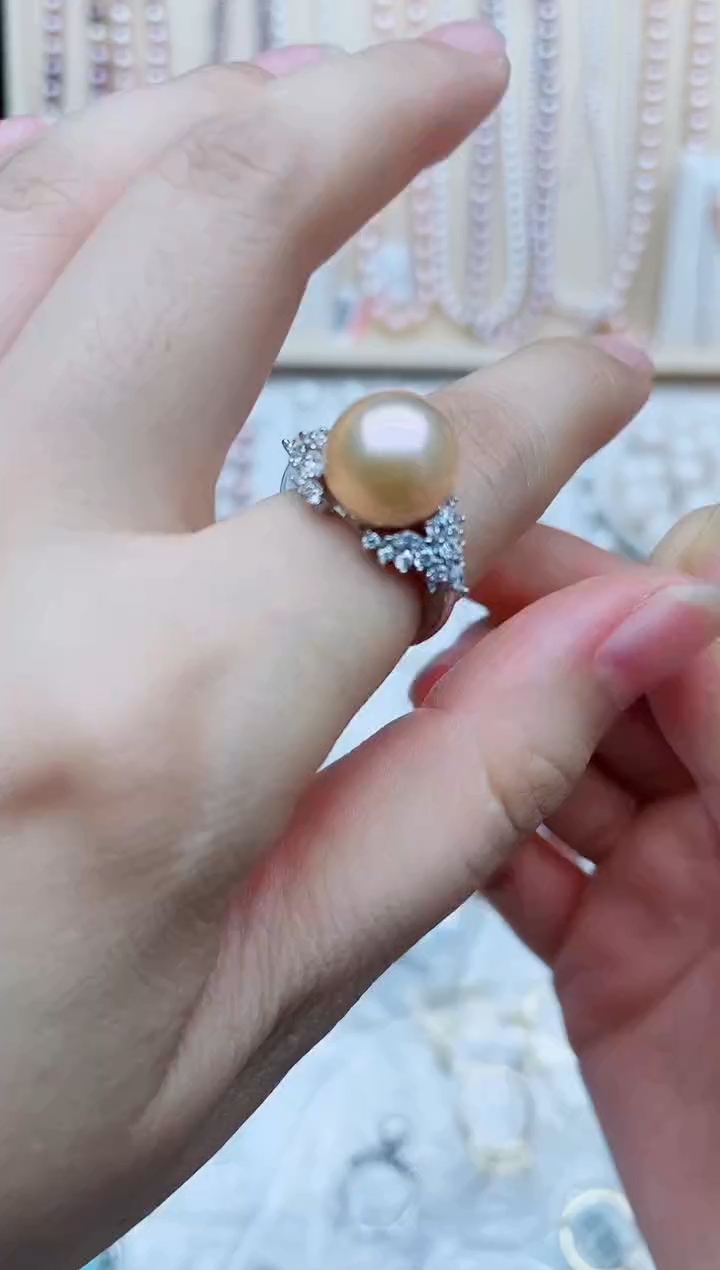 戒指未镶嵌淡水珍珠戒指