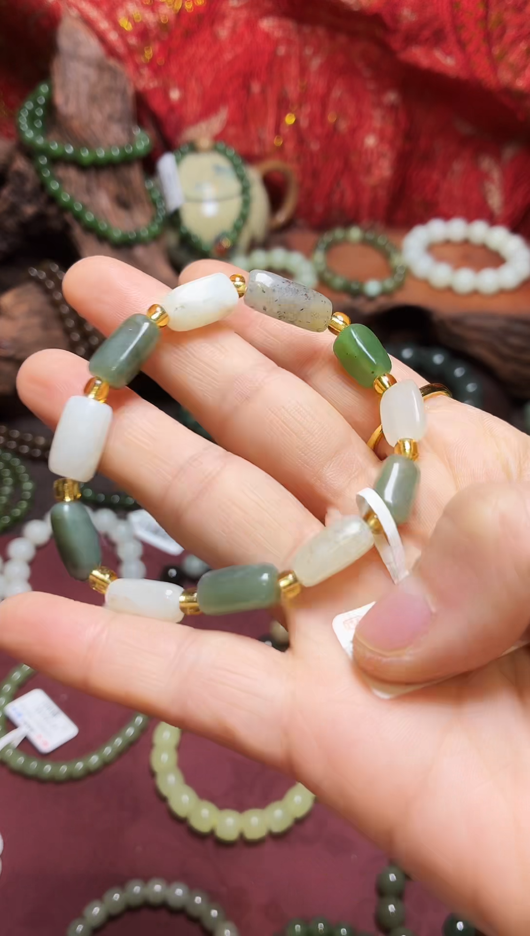 未镶嵌手链和田玉福袋 随型