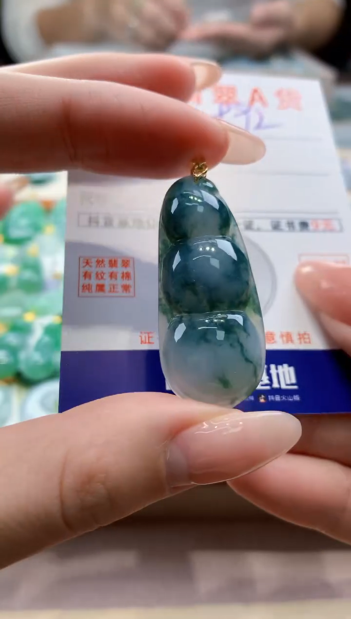 颈饰未镶嵌翡翠天然翡翠挂件  