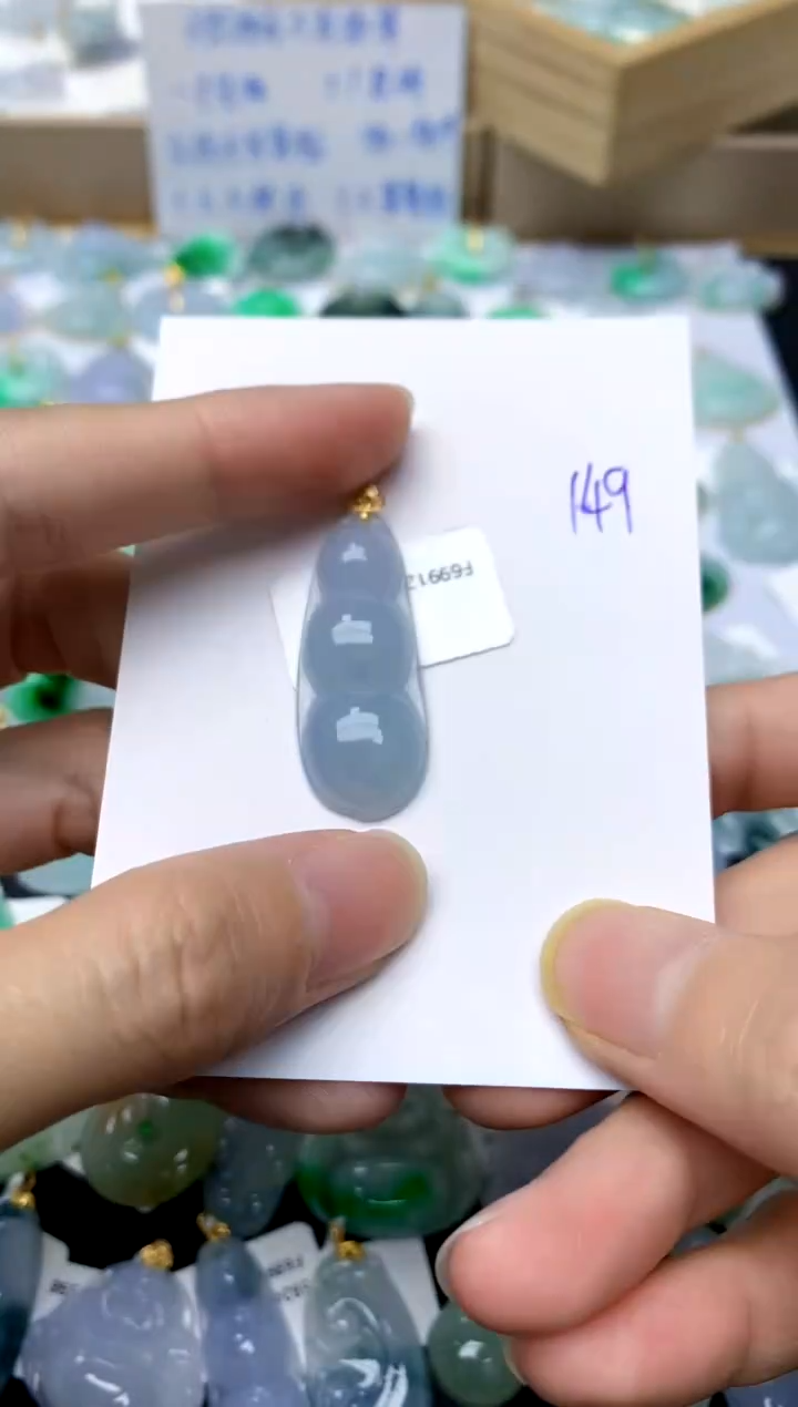 【闪购商品】翡翠颈饰18K金镶嵌149天然A货翡翠