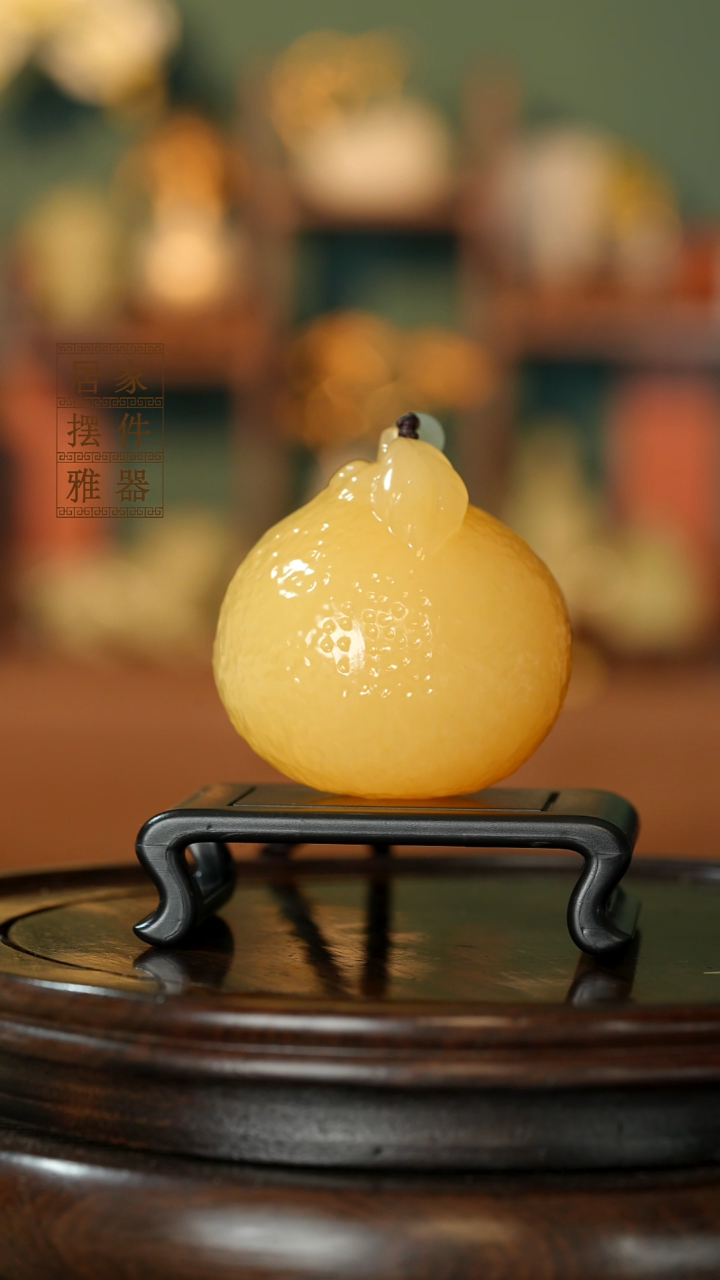 玉《大吉大利橘子》摆件