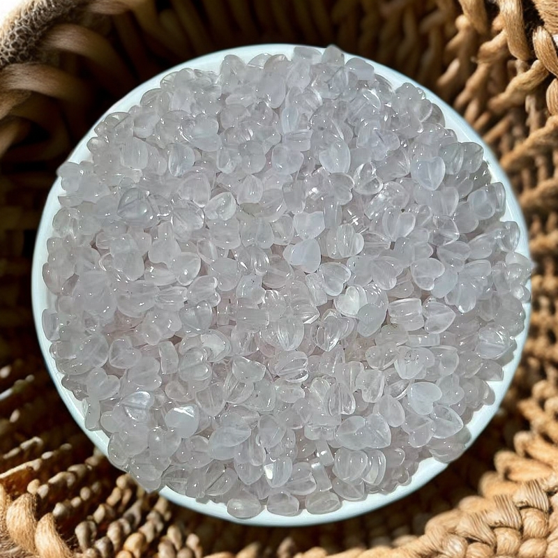 天然散珠 粉水晶桃心【K001】6mm 30颗13元