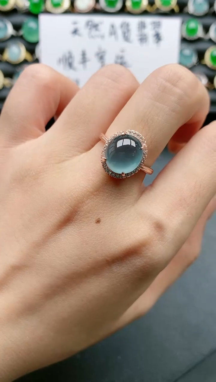 【闪购商品】翡翠戒指银S925镶嵌1111111