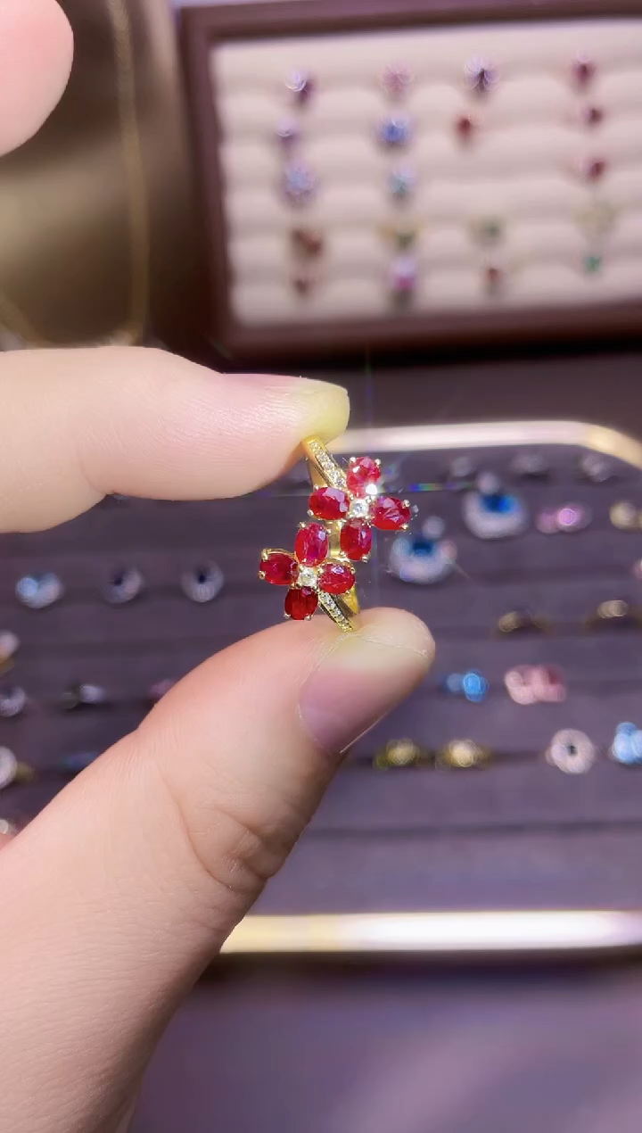 【闪购商品】红宝石戒指银S925镶嵌一枚