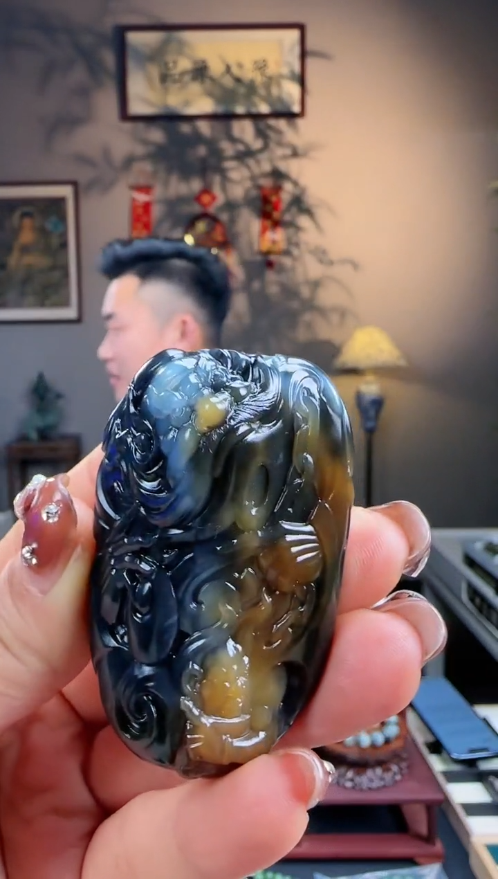 【闪购商品】和田玉吊坠未镶嵌三色钟馗h499