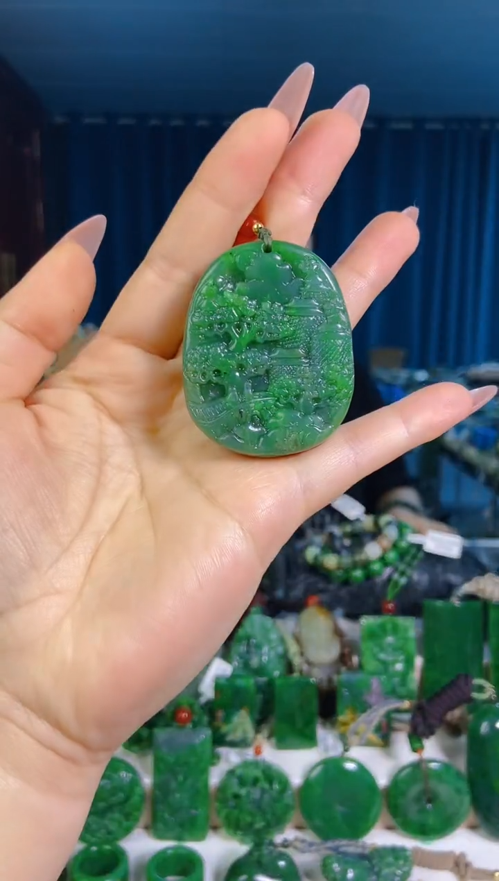 和田玉未镶嵌挂件1