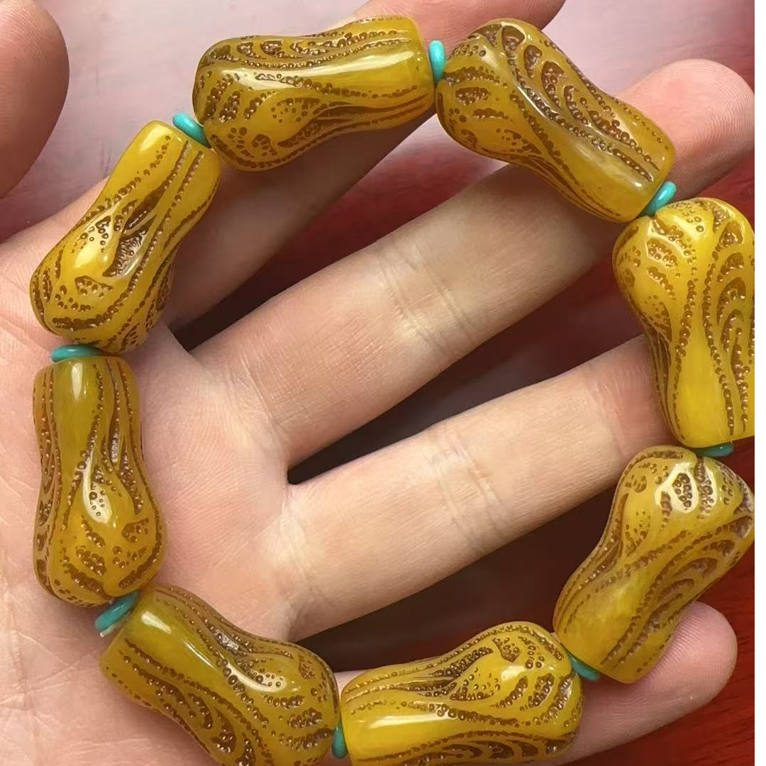 蜜蜡白菜手串（好运臻选)