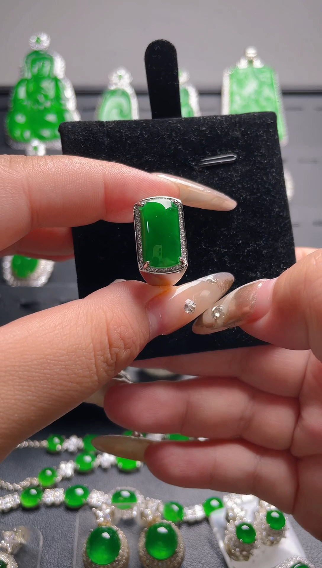 【闪购商品】翡翠戒指未镶嵌天然A货翡翠21