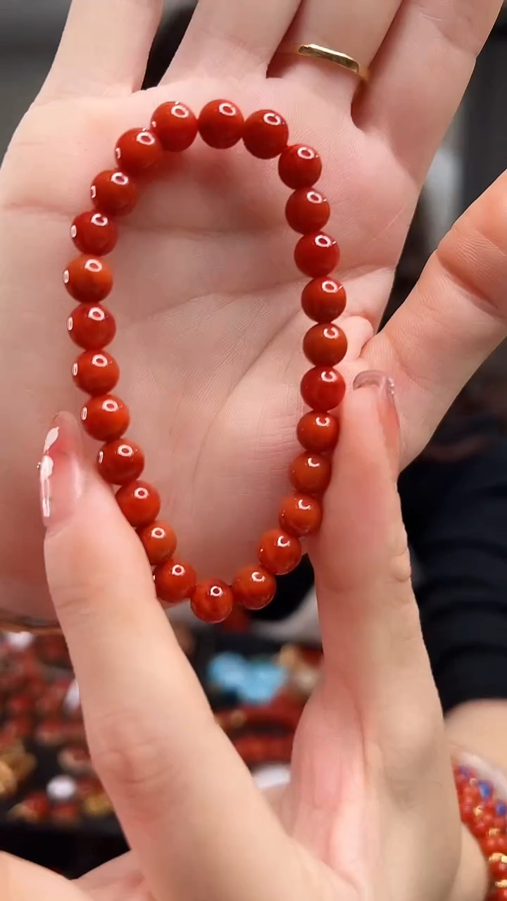 【闪购商品】南红玛瑙圆珠手串未镶嵌7mm