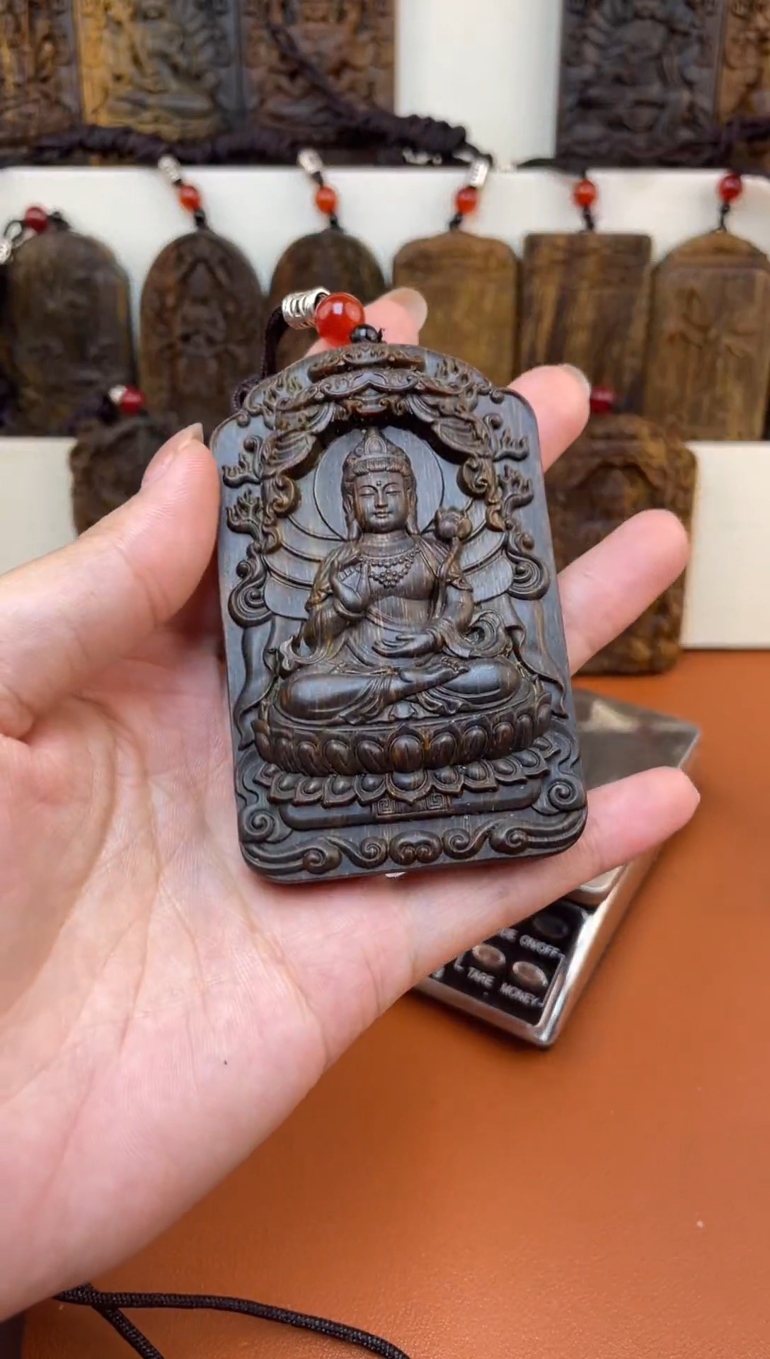 木木雕款芽庄 十二生肖守护 大势至8cm送养香瓶 