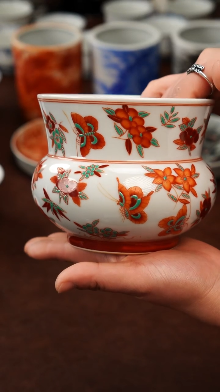 摆件陶景德镇瓷器，青花瓷手绘茶具~