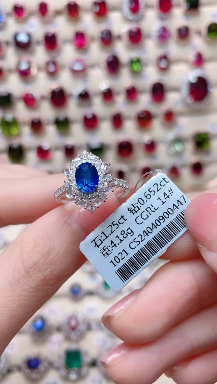 【闪购商品】蓝宝石18K金戒指18K金镶嵌1