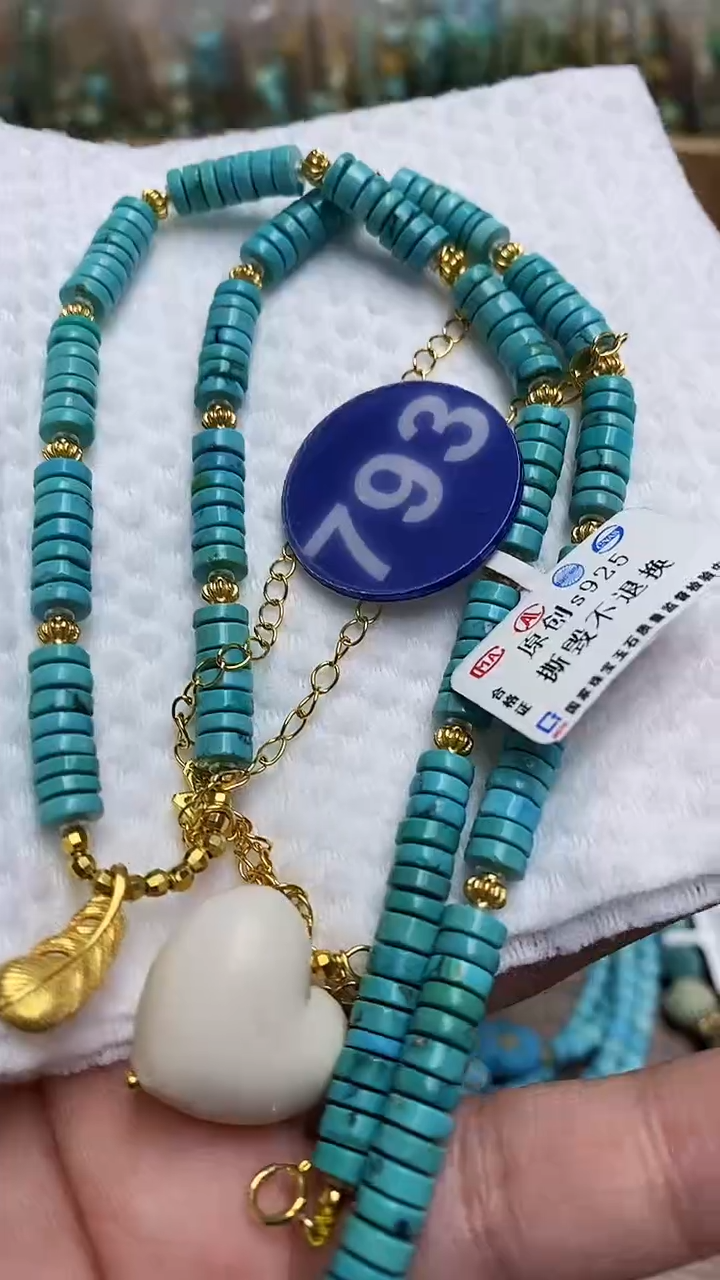 【闪购商品】绿松石项链银S925镶嵌793