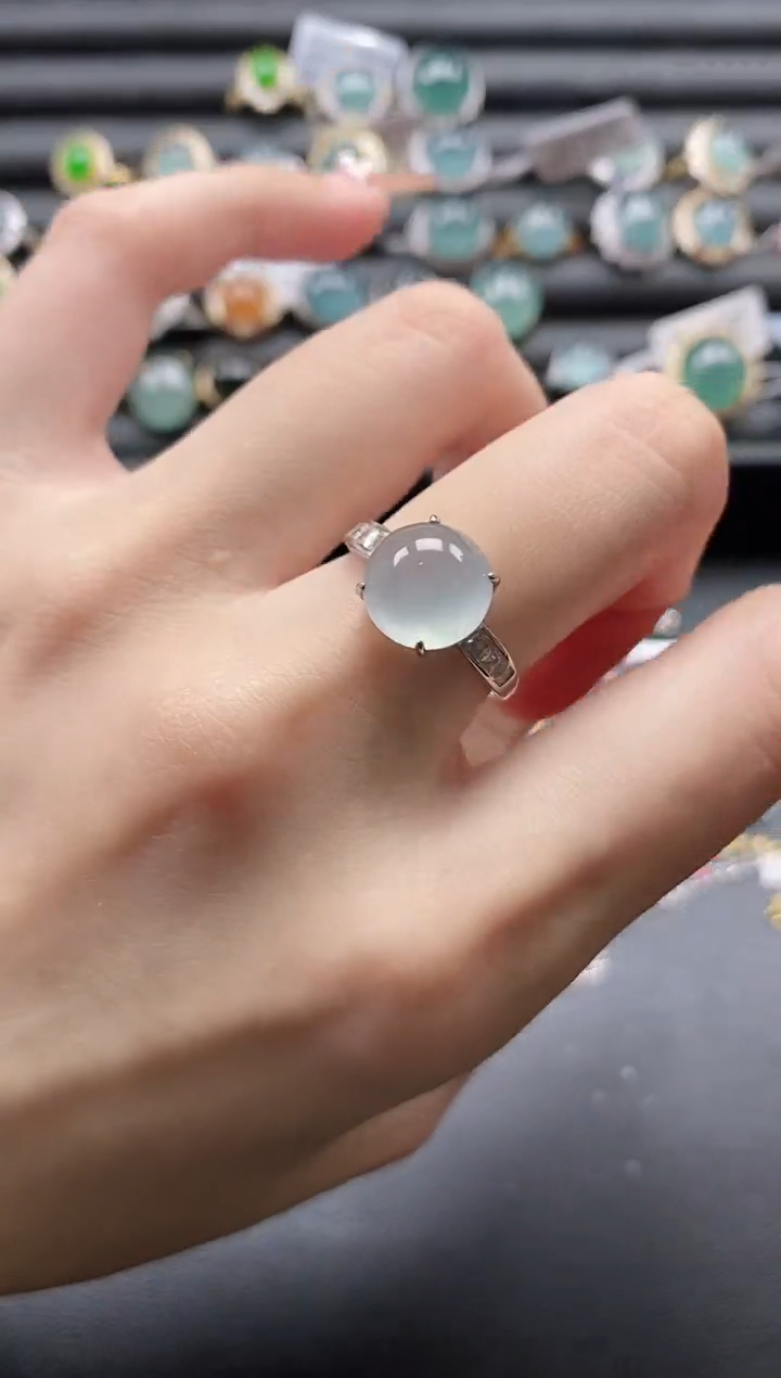 【闪购商品】翡翠戒指银S925镶嵌11111