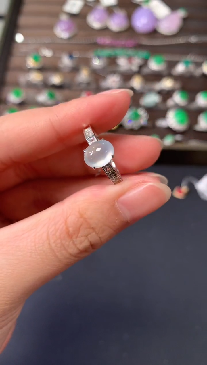 【闪购商品】翡翠戒指18K金镶嵌A670|4980