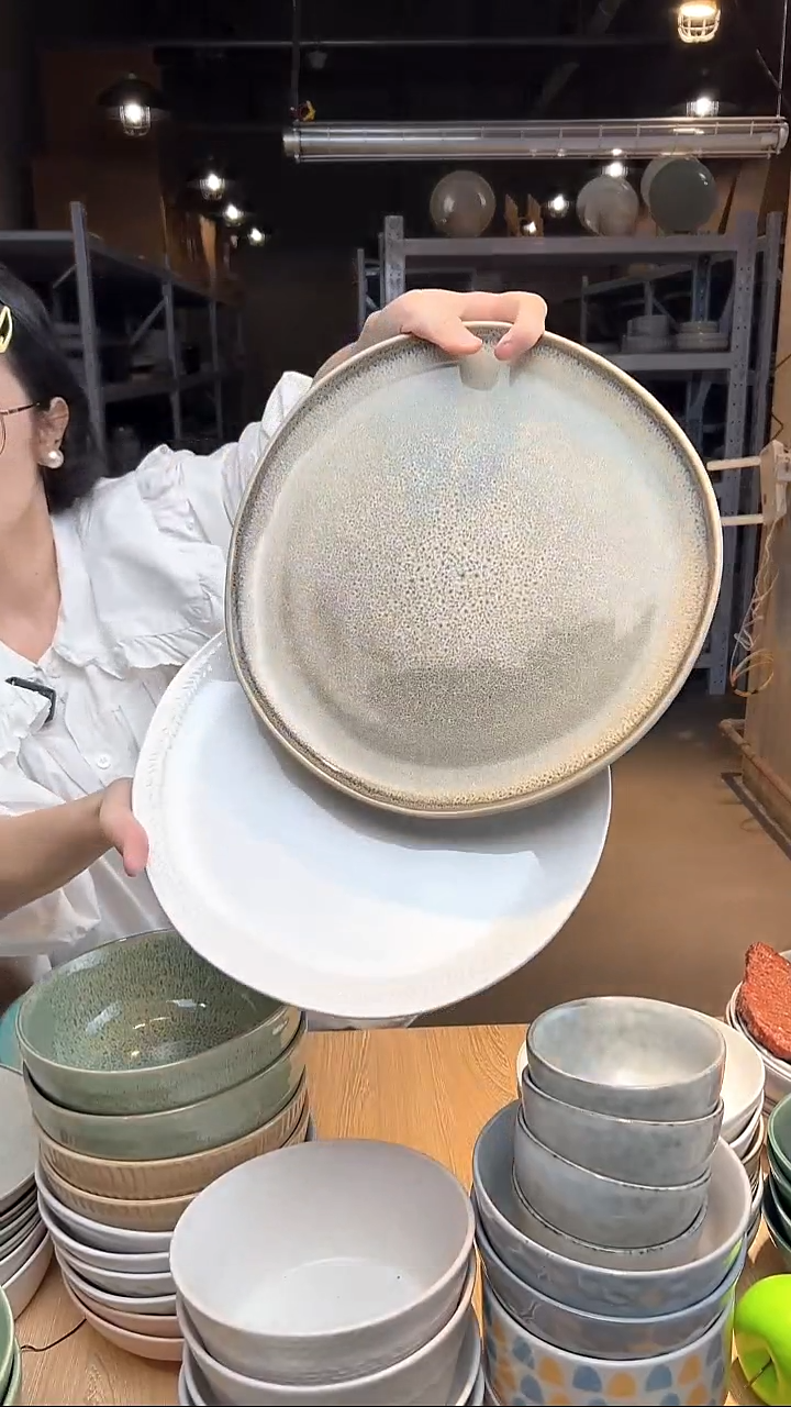 瓷162外贸尾货高温釉下彩陶瓷餐具默认微瑕