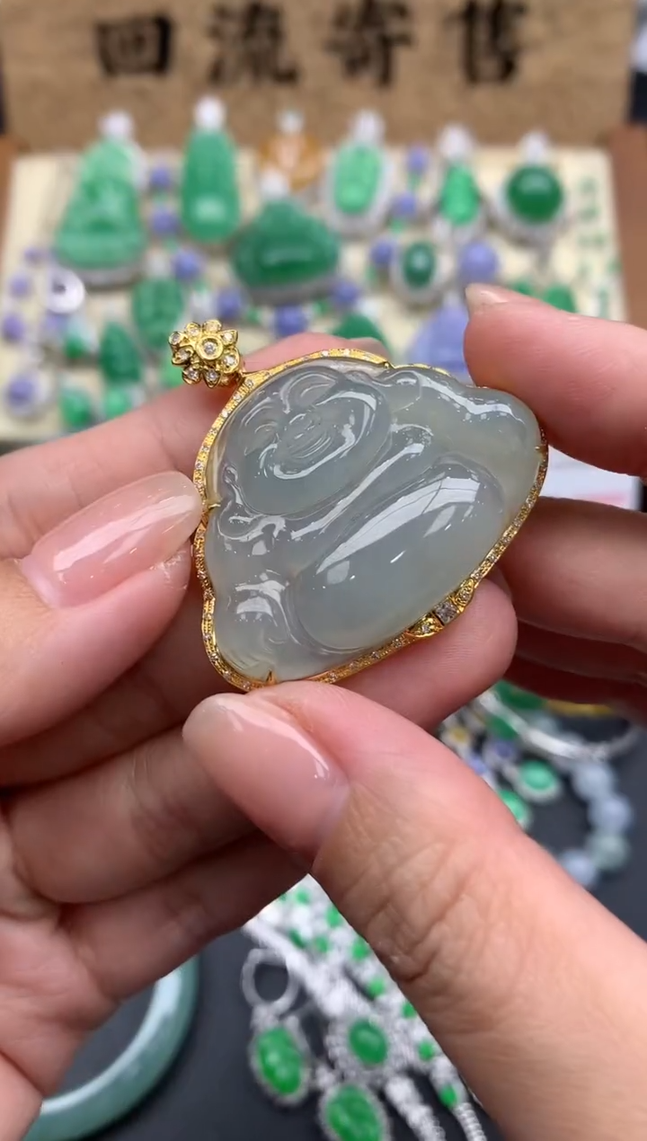 【闪购商品】翡翠颈饰18K金镶嵌538-中国好珍宝