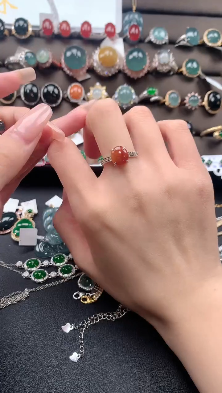 【闪购商品】翡翠戒指银S925镶嵌3242432423
