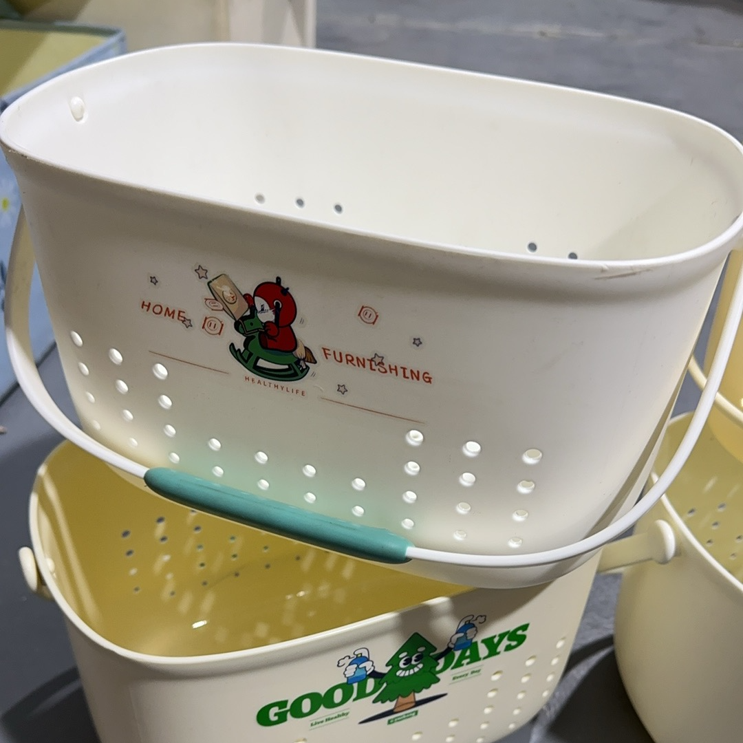 (拍一发二)遇尚高品质手提篮浴篮收纳筐图案随机