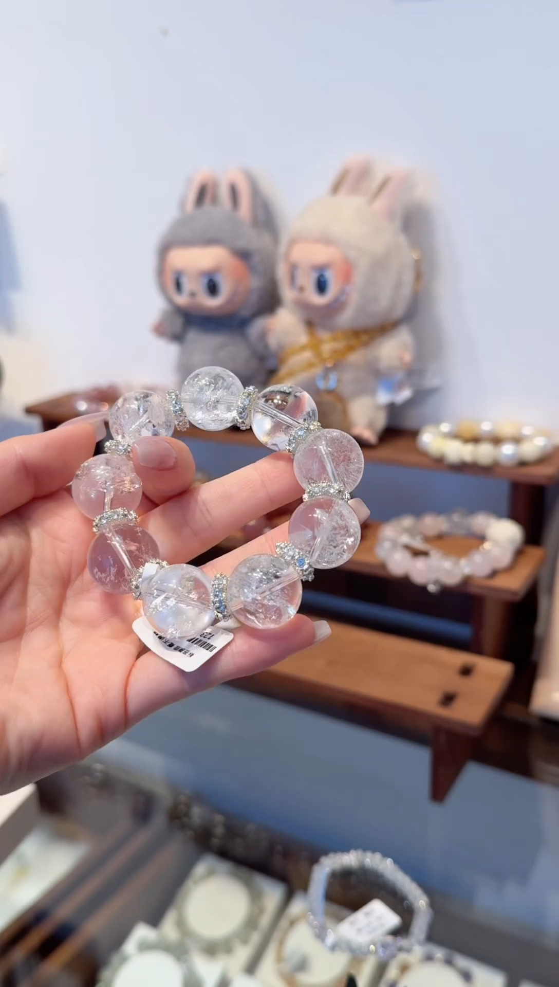 水晶手串未镶嵌拍4单发一串 多样性发货