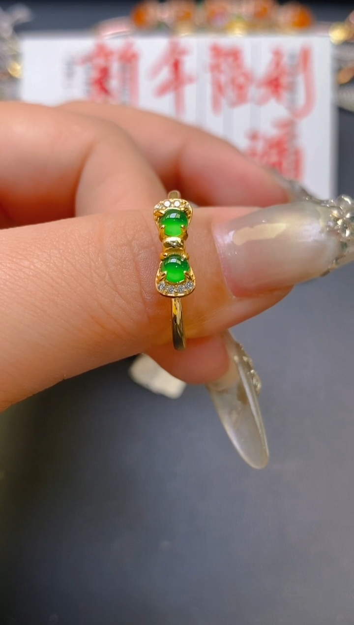 【闪购商品】翡翠耳饰银S925镶嵌天然A货翡翠1