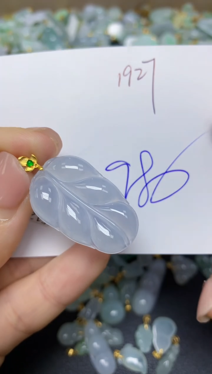 【闪购商品】翡翠挂件18K金镶嵌 天然翡翠A货